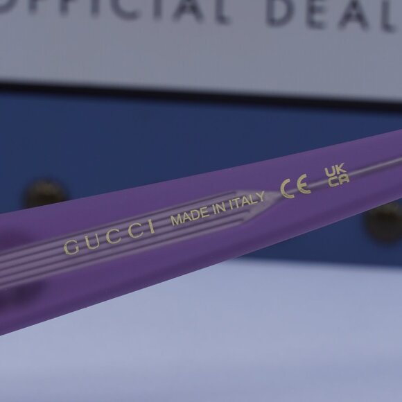Gucci GG1784S 004 Cat Eye Sunglasses - Matte Milky Lilac/Violet main image 3